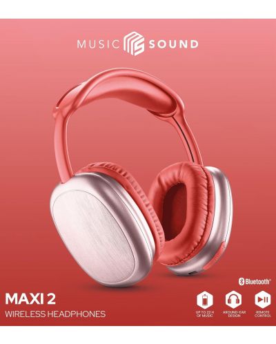 Ασύρματα ακουστικά με μικρόφωνο Cellularline - MS Maxi 2, κόκκινα - 3