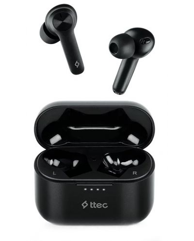 Ασύρματα ακουστικά ttec - AirBeat Play, TWS, μαύρα - 1