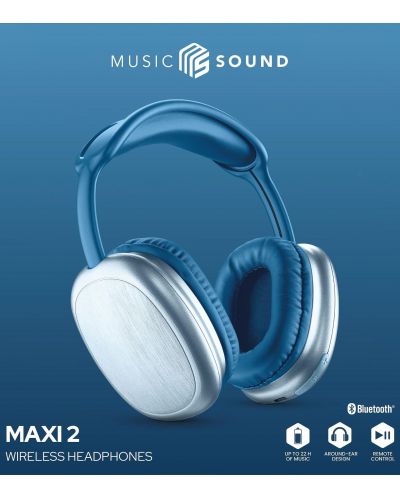 Ασύρματα ακουστικά με μικρόφωνο Cellularline - MS Maxi 2, μπλε - 3