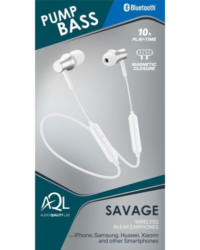 Ασύρματα ακουστικά με μικρόφωνο Cellularline - Savage, λευκά - 5