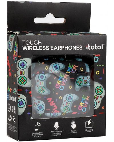 Ασύρματα ακουστικά  I-Total - Let's Play Collection, TWS, μαύρο - 4