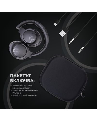 Ασύρματα ακουστικά PowerLocus - MoonFly, ANC, μαύρα - 10
