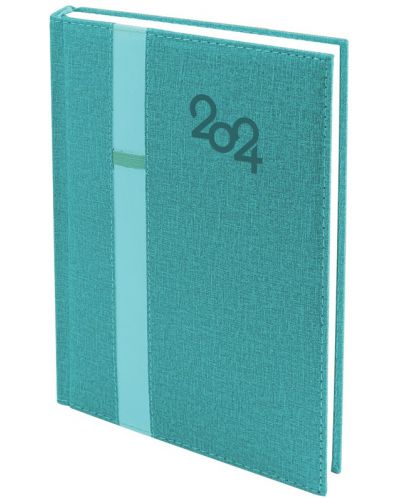 Σημειωματάριο Spree Denim - Με λάστιχο για στυλό, 168 φύλλα, γαλάζιο, 2024 - 1
