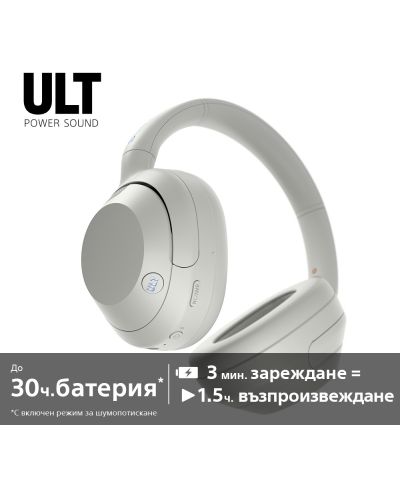 Ασύρματα ακουστικά Sony - WH ULT Wear, ANC, λευκά - 9