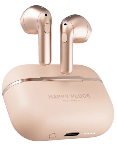 Ασύρματα ακουστικά  Happy Plugs - Hope, TWS, ροζ/χρυσό - 3