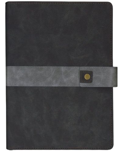 Σημειωματάριο Lastva Prima - B5, μαύρο, με κουμπί - 1