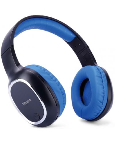 Ασύρματα ακουστικά με μικρόφωνο Wesdar - BH6, μπλε - 1