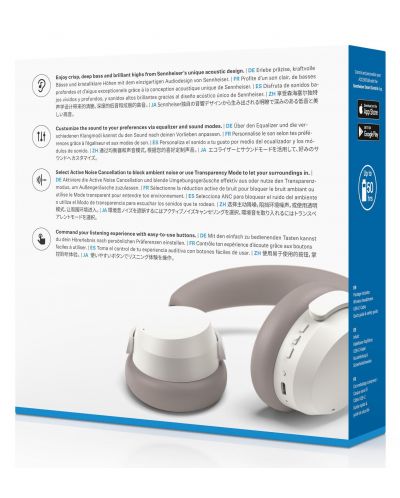 Ασύρματα ακουστικά με μικρόφωνο Sennheiser - ACCENTUM, ANC, άσπρα - 6