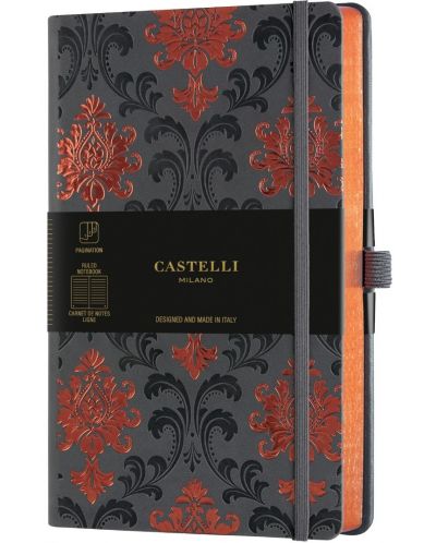 Σημειωματάριο Castelli Copper & Gold - Baroque Copper, 9 x 14 cm, με γραμμές - 1