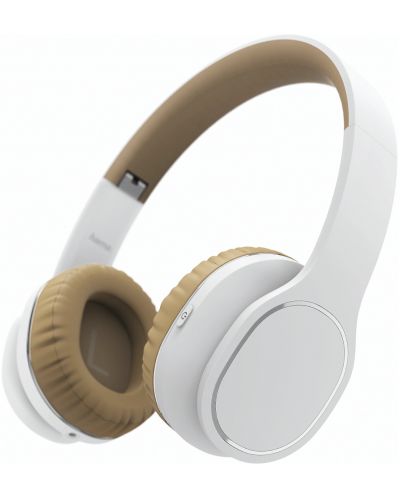 Ακουστικά HAMA "Touch" Bluetooth  On-Ear, Μικρόφωνο, λευκό/καφέ, πλήκτρα αφής - 1