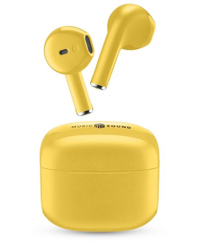 Ασύρματα ακουστικά Cellularline - Music Sound Swag, TWS, κίτρινο - 1