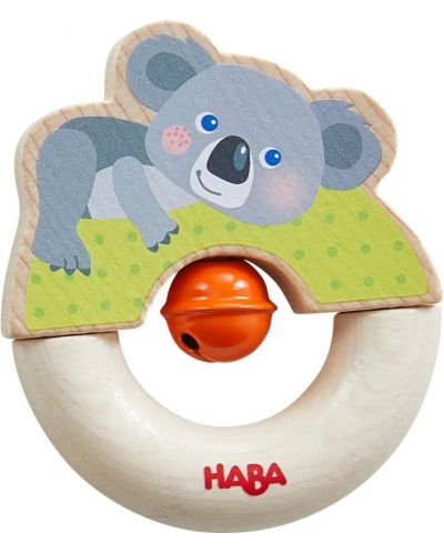 Βρεφική ξύλινη κουδουνίστρα Haba - Koala - 1