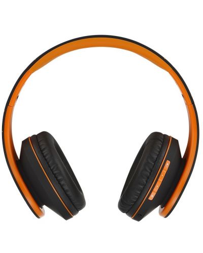 Ασύρματα ακουστικά PowerLocus - P2, μαύρα/πορτοκαλί - 3