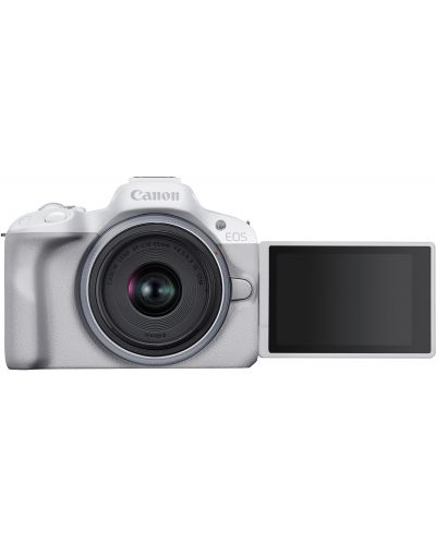 Φωτογραφική μηχανή Mirrorless  Canon - EOS R50, RF-S 18-45mm, f/4.5-6.3 IS STM, λευκό - 3