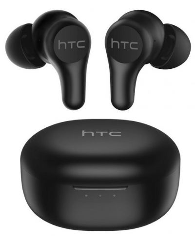 Ασύρματα ακουστικά HTC - True Wireless Earbuds Plus, ANC, μαύρο - 1