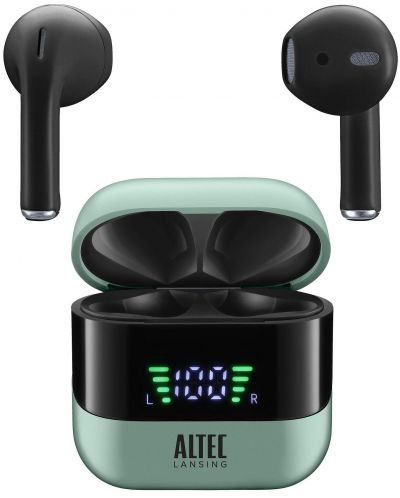 Ασύρματα ακουστικά Altec Lansing - Club, TWS, μαύρα/πράσινος - 1