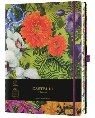 Σημειωματάριο Castelli Eden - Orchid, 13 x 21 cm, με γραμμές - 1
