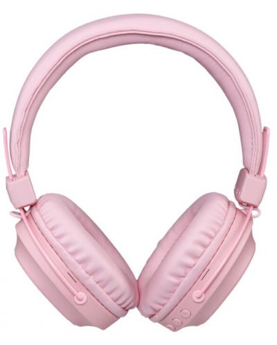Ασύρματα ακουστικά με μικρόφωνο  PowerLocus - Louise&Mann 5, ροζ - 2