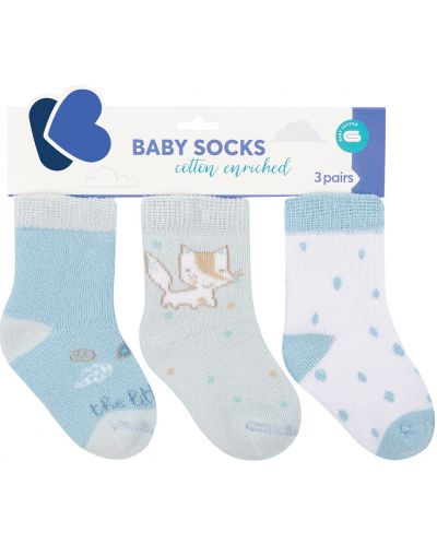 Βρεφικές θερμικές κάλτσες KikkaBoo - 0-6 μηνών, 3 τεμάχια, Little Fox - 1
