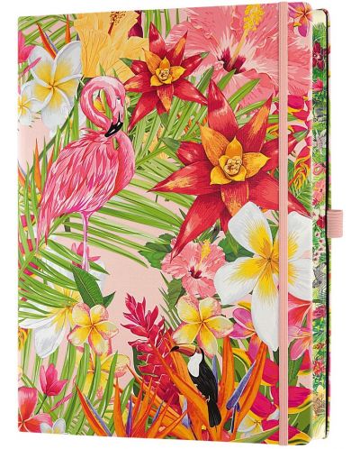 Σημειωματάριο Castelli Eden - Flamingo, 13 x 21 cm, με γραμμές - 2