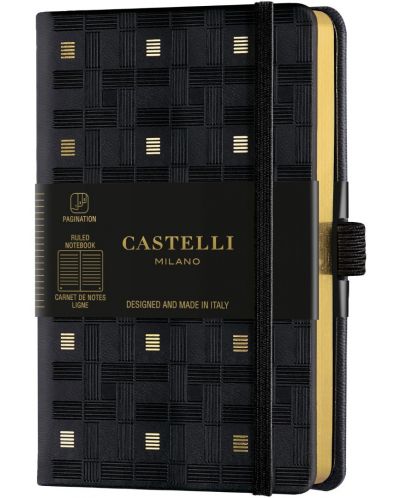 Σημειωματάριο Castelli Copper & Gold - Weaving Gold, 9 x 14 cm, λευκά φύλλα - 1