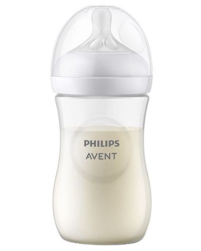Μπιμπερό  Philips Avent - Natural Response 3.0,με θηλή 1 μηνών +,260 ml, λευκό - 3