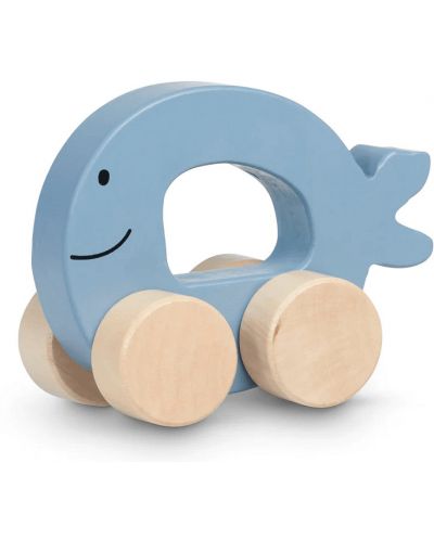 Ξύλινο παιδικό παιχνίδι  Jollein - αυτοκίνητο, Sea Animal Blue - 3