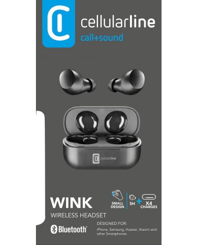 Ασύρματα ακουστικά Cellularline - Twink, TWS, μαύρα - 2