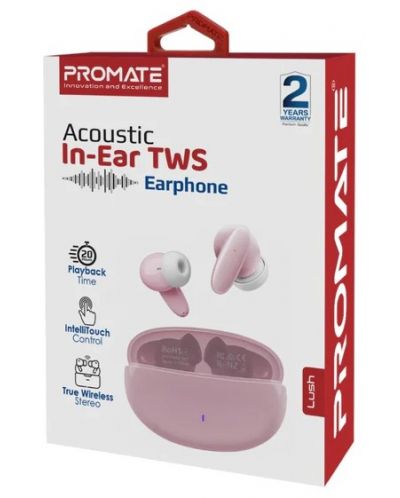 Ασύρματα ακουστικά ProMate - Lush, TWS, Pink - 4