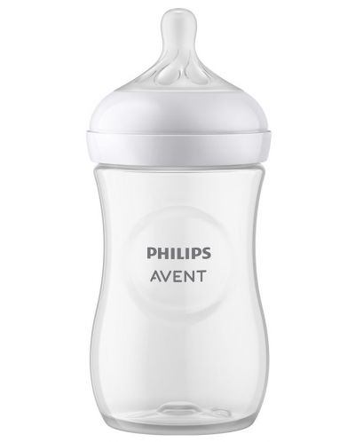 Μπιμπερό  Philips Avent - Natural Response 3.0,με θηλή 1 μηνών +,260 ml, λευκό - 4