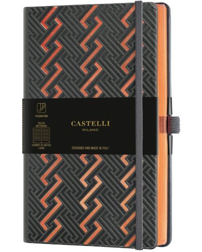 Σημειωματάριο Castelli Copper & Gold - Roman Copper, 9 x 14 cm, με γραμμές - 1