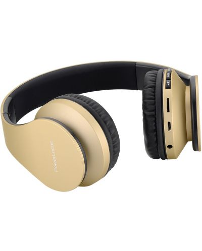 Ασύρματα ακουστικά PowerLocus - P1, χρυσό χρώμα - 6