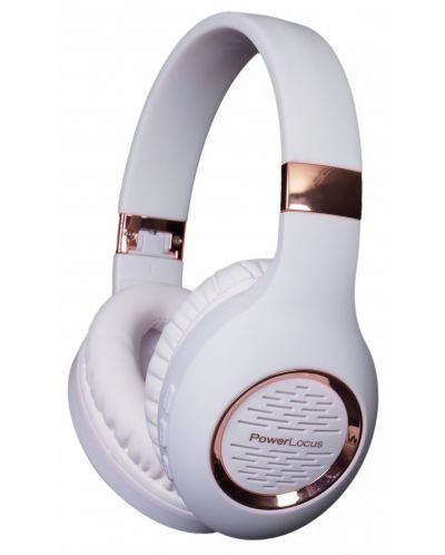 Ασύρματα ακουστικά PowerLocus - P4 Plus, άσπρα/ροζ - 1