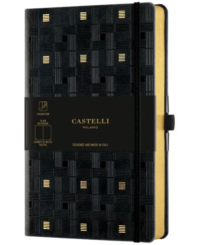 Σημειωματάριο Castelli Copper & Gold - Weaving Gold, 13 x 21 cm, με γραμμές - 1