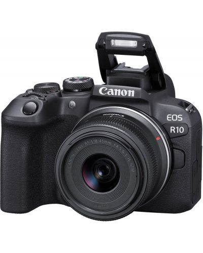 Φωτογραφική μηχανή Mirrorless Canon - EOS R10, RF-S 18-45 IS STM, Black - 3