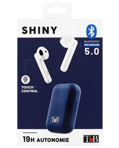 Ασύρματα ακουστικά με μικρόφωνο TNB - Shiny, TWS, μπλε/άσπρα - 3