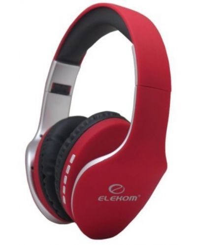 Ασύρματα ακουστικά με μικρόφωνο Elekom - EK-P18, κόκκινο - 1