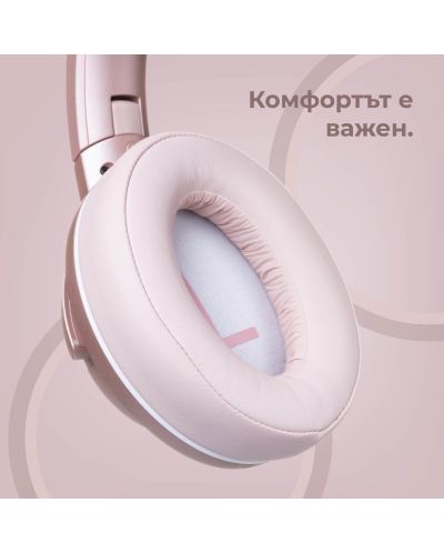 Ασύρματα ακουστικά PowerLocus - MoonFly, ANC, ροζ - 4