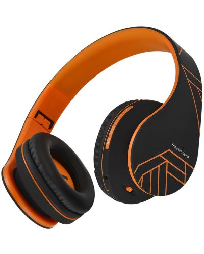 Ασύρματα ακουστικά PowerLocus - P2, μαύρα/πορτοκαλί - 2