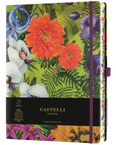 Σημειωματάριο Castelli Eden - Orchid, 19 x 25 cm, με γραμμές - 1