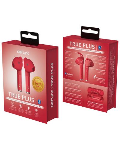 Ασύρματα ακουστικά Defunc - TRUE PLUS, TWS, κόκκινα - 7