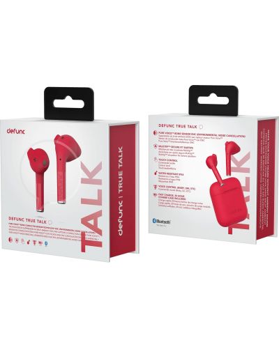 Ασύρματα ακουστικά Defunc - TRUE TALK, TWS, κόκκινα - 3