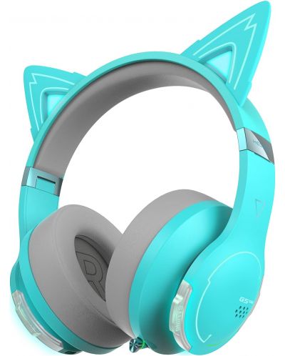 Ασύρματα ακουστικά με μικρόφωνο Edifier - G5BT CAT, μπλε/γκρι - 1
