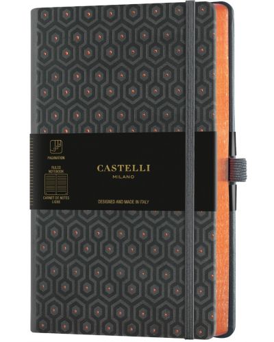 Σημειωματάριο Castelli Copper & Gold - Honey Copper, 9 x 14 cm, με γραμμές - 1