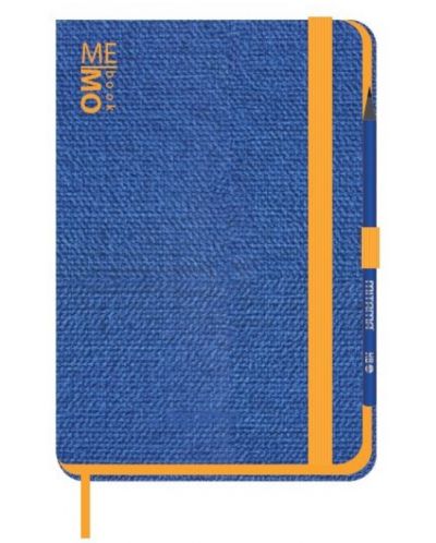 Σημειωματάριο  Mitama Memo Book - Μπλε, με υφασμάτινα εξώφυλλα και μολύβι HB - 1