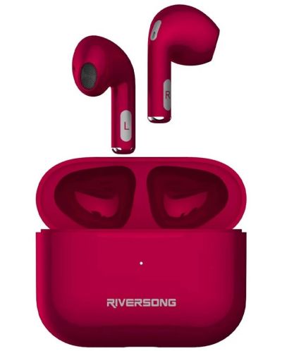 Ασύρματα ακουστικά  Riversong - Air Mini Pro, TWS, κόκκινα  - 1