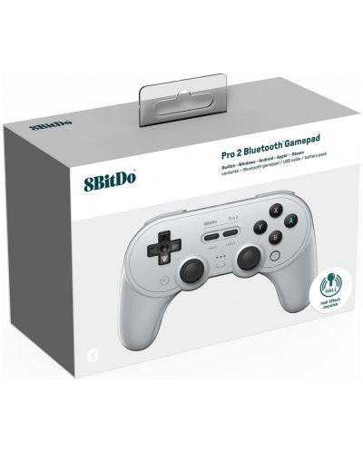 Ασύρματο χειριστήριο 8BitDo - Pro 2, Hall Effect Edition, Grey (Nintendo Switch/PC) - 5