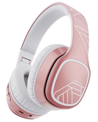 Ασύρματα ακουστικά με μικρόφωνο PowerLocus - P7 Upgrade, ροζ/λευκό - 1