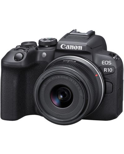 Φωτογραφική μηχανή Mirrorless Canon - EOS R10, RF-S 18-45 IS STM, Black - 1