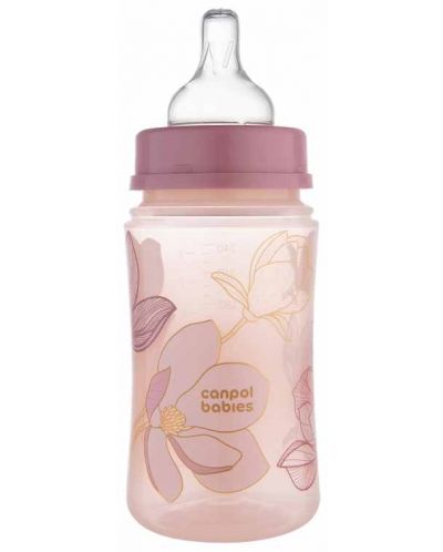 Μπουκάλι κατά των κολικών Canpol babies - Easy Start, Gold, 240 ml, ροζ - 2